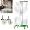 HEASOME 50 Shelves Paint Drying Rack with Locking Casters for Cabinet and Full-size Doors Drying Heavy