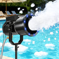 HEASOME Large Foam Machine Bubble Jet Cannons Machine Powerful Foam Maker with Leds for Birthday Festivals Backyard Events Includes Bubble Powder