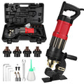 HEASOME 1400W Electric Hydraulic Hole Punch Tool Heavy Duty Metal Puncher with Complete Dies Drilling Machine for Steel Iron and Aluminum Plates US Plug