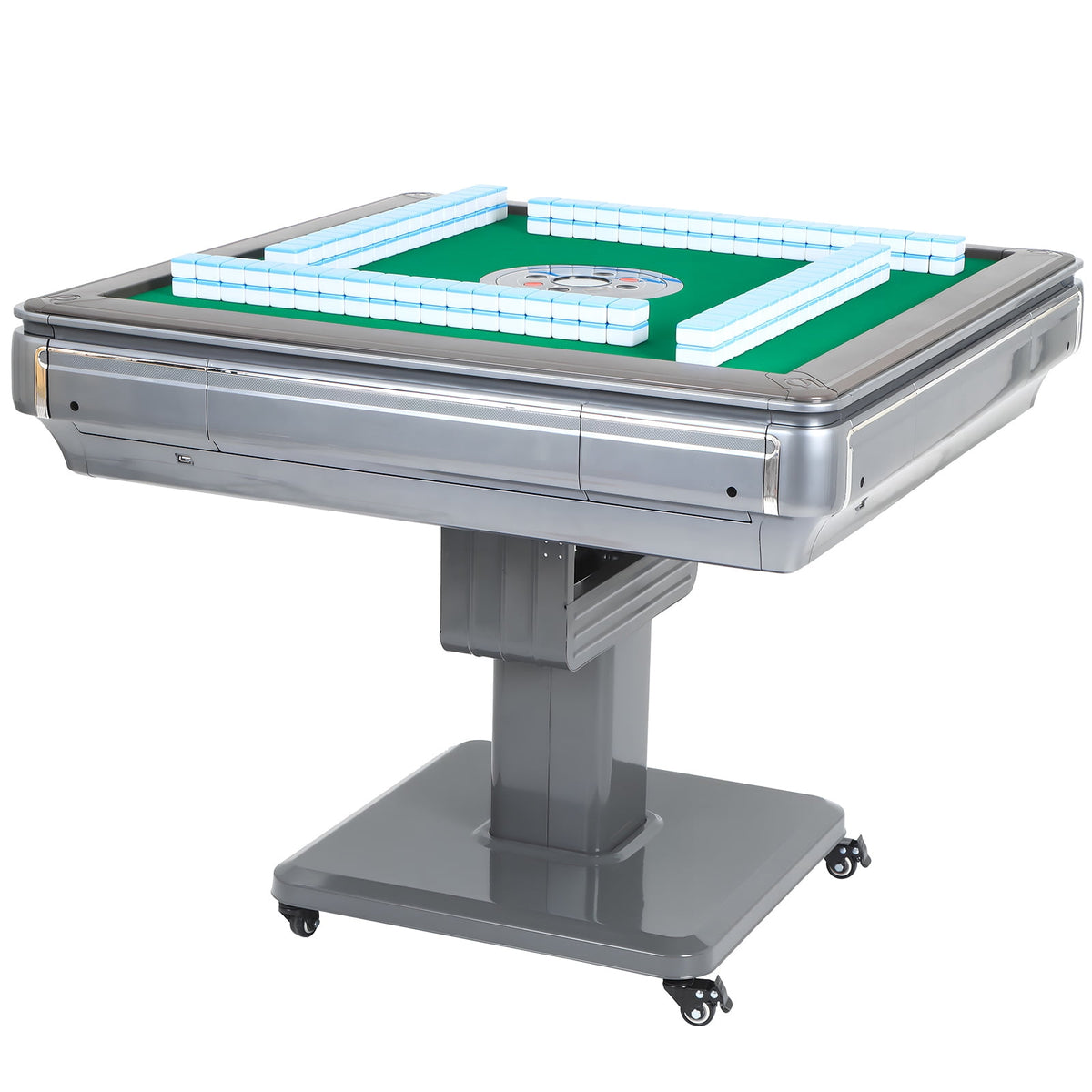 HEASOME Mahjong Table Automatic Electric Folding Table with Numbered Tiles Chinese Tabletop Mahjong Set for Outdoor and Indoor Us Plug