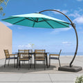 HEASOME 11FT Heavy Duty Offset Cantilever Patio Umbrella with 360¡ã Rotation & Infinite Tilt for Garden, Pool, Backyard, Deck -