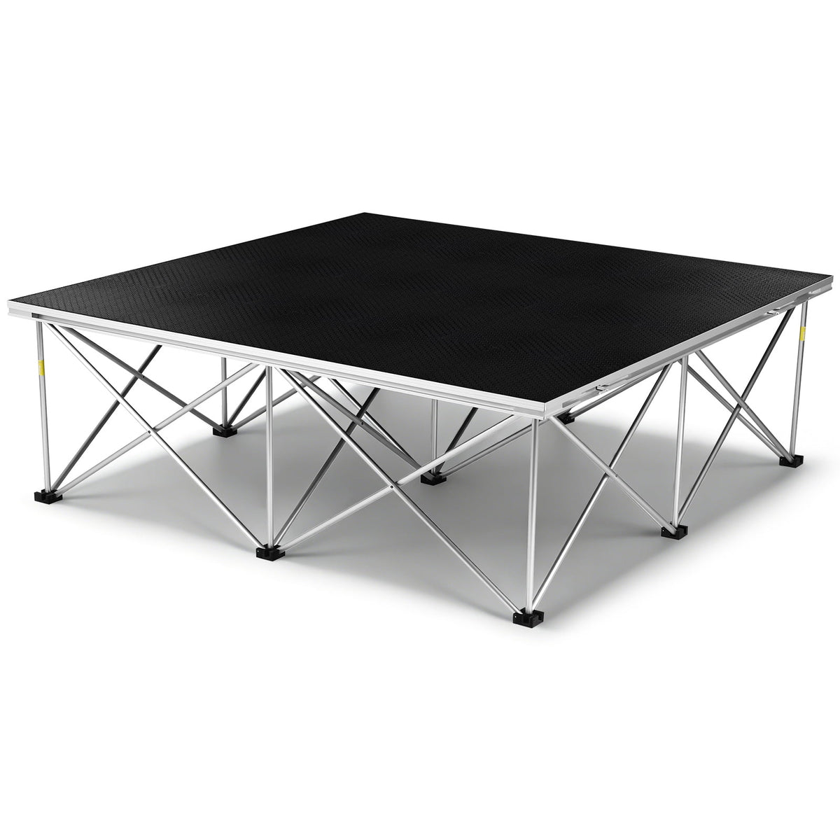 HEASOME 4'x4' Heavy Duty Aluminum Alloy Legs Non- Deck Platform with 1543lbs Capacity for Band, Church, DJ, Wedding Events