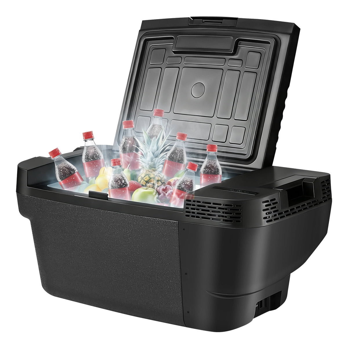 HEASOME Car Refrigerator Compatible for Tesla Model Y 4¨H~68¨H Freeze 35l Capacity and Low Noise Suv Camping Cooler