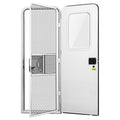 HEASOME Rv Compartment Door Rv Entry Door with Mesh Screen Tempered Glass Window and Key Lock for Trailers Campers and Motorhomes