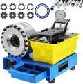 HEASOME Pneumatic Hydraulic Hose Crimping Machine, 40Mpa 8 Dies 3/8''-1-1/4'' Crimp Range, Hydraulic Hose Crimping Machine for Oil/Gas/Water/Auto AC