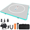 HEASOME 13x13 Inflatable Wrestling Mat Foldable PVC MMA Pad with Pump