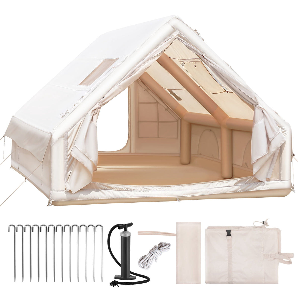 HEASOME 6-8-Person Inflatable Cabin Tent with Air Pump