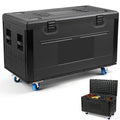 HEASOME Heavy Duty Rolling Cable Trunk Case with Wheels and Divider for Audio, DJ Equipment Storage and Transport