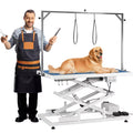 HEASOME Electric Pet Dog Table Heavy Duty Table Professional Lift for Large Dogs 8"-44.5" Adjustable Height Non-slip Storage Tray Us Plug
