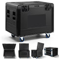 HEASOME 35.4" Case with Stackable Design, 1102lbs Capacity, Reinforced Corners, Embedded Handles for DJ Gear & Cable Storage