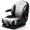 HEASOME Adjustable Suspension Tractor Seat with Seatbelt Armrests and Backrest Gravity Switch Equipped Replacement Seat for Lawn Mowers Excavators Harvesters