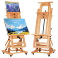 HEASOME Height Adjustable Floor Standing Wood Art Easel Heavy Duty Canvas Holder Drawing Board Stand for Oil Painting Sketching and All Art Creation Projects
