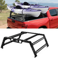 HEASOME Heavy Duty Truck Bed Rack, Adjustable Truck Ladder Rack with LED Lights, Universal Kayak Rack for Truck Bed Accessories