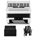 HEASOME 37 Key 96 Bass Professional Accordion for Adults Musical Instrument for Beginners & Advanced Players with Adjustable Shoulder Strap and Carry Backpack